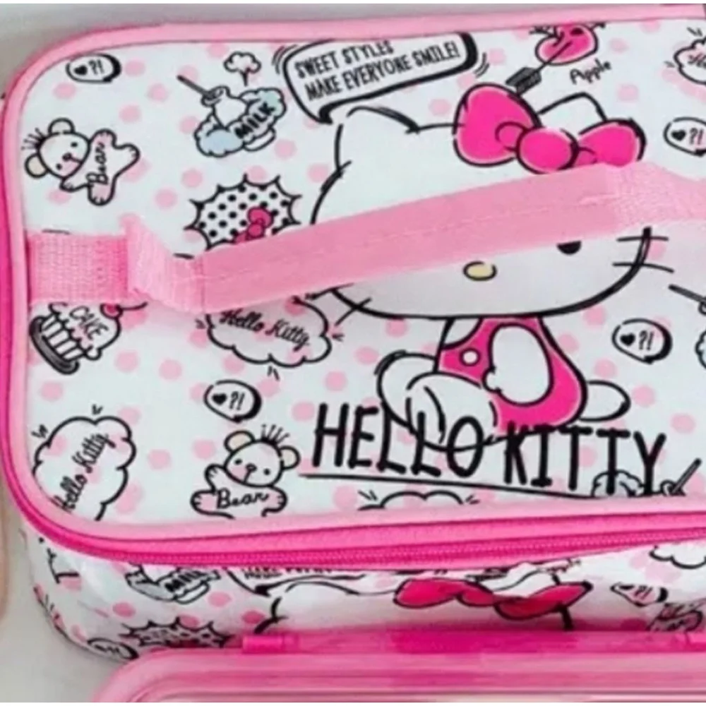 Hello Kitty Insulated Lunch Bag White and Pink